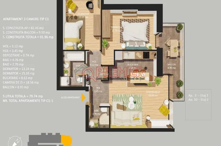 MARIOTT - 3 Camere - Finisaje Lux anunturi imobiliare Bucuresti