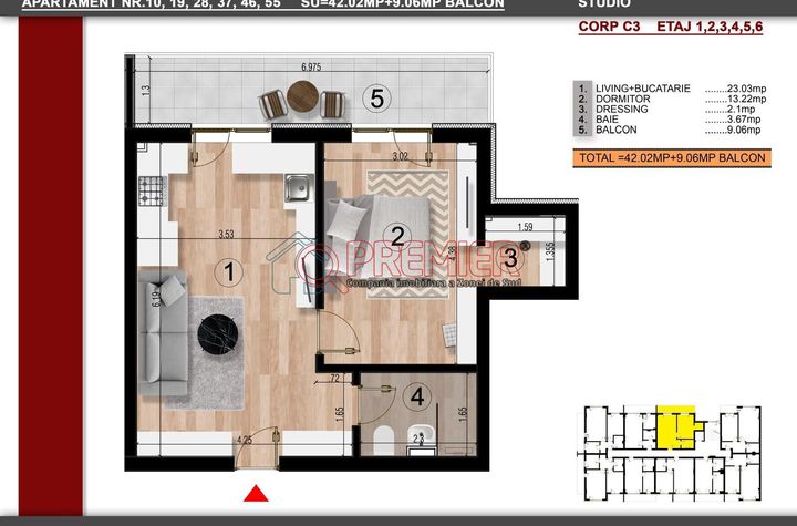 Oferta noua la Metrou Berceni - 2 camere cu dressing si balcon sticla anunturi imobiliare Bucuresti