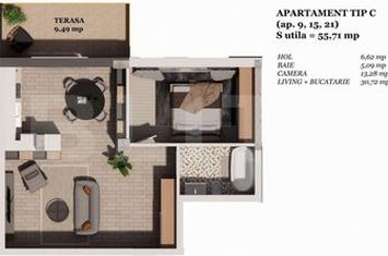 Apartament 2 camere de vanzare CLUJ-NAPOCA - Cluj anunturi imobiliare Cluj