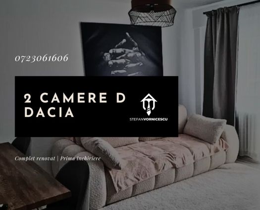 Apartament 2 camere Dacia, 52 mp