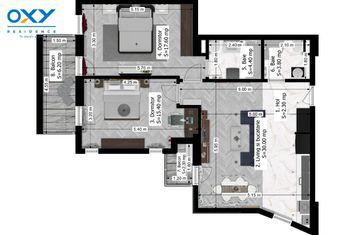 Rahova-Oxy Residence 3 camere Tip 2 mobilat/utilat anunturi imobiliare Bucuresti