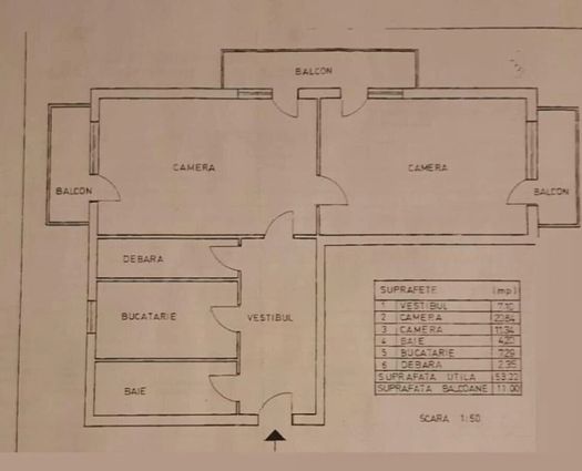 Apartament 2 camere 13 Septembrie, 65 mp