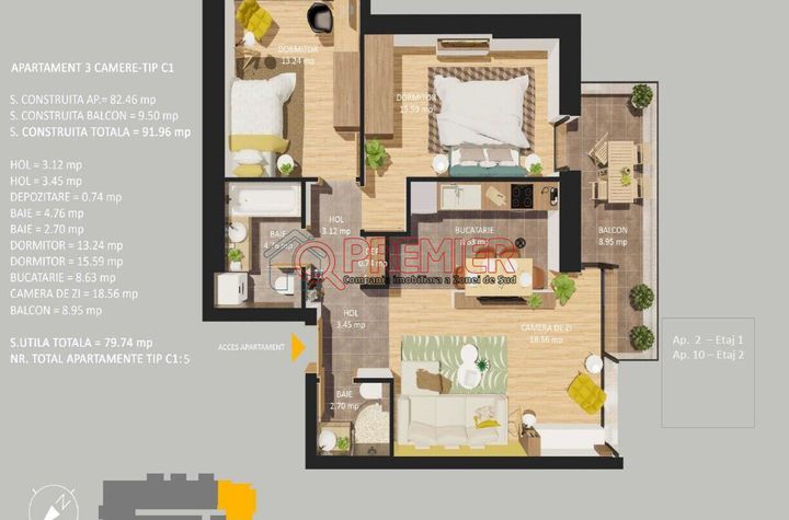 MARIOTT - 3 Camere - Finisaje Lux anunturi imobiliare Bucuresti