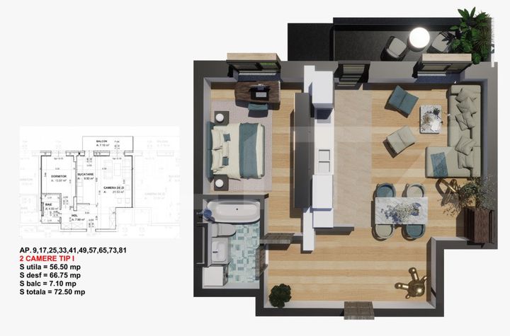 Apartament 2 camere de vanzare VALEA ROSIE - Dolj anunturi imobiliare Dolj