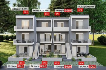 Duplex nou 2 camere, 49,79 mp, 250 m de mare — Paralia Ofriniou anunturi imobiliare Grecia