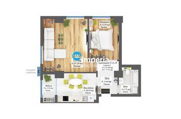 Apartament 2 camere de vanzare FRUMOASA - Iasi anunturi imobiliare Iasi