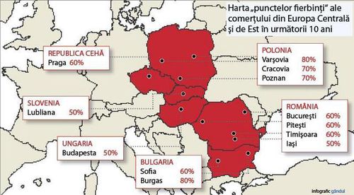 În ce oraşe româneşti vor exploda hipermarketurile
