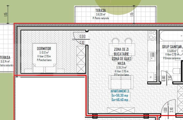 Apartament 2 camere de vanzare BACIU - Cluj anunturi imobiliare Cluj