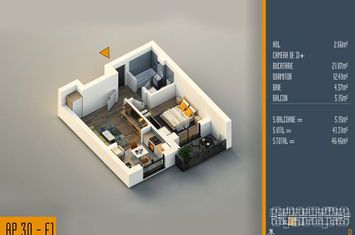 PROMO EXCLUSIV – Studio modern et 1 Titan-Pallady-Metrou bloc nou anunturi imobiliare Bucuresti