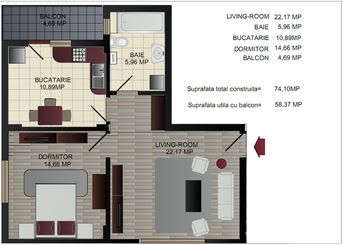 apartament  2 camere