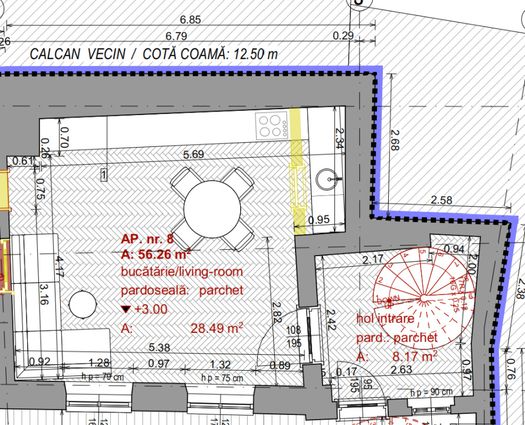 Apartament 2 camere Sibiu, 56 mp