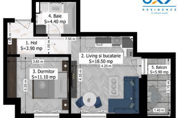 Rahova - Oxy Residence 2, Studio mobilat si utilat anunturi imobiliare Bucuresti