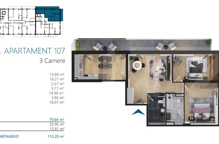 Apartament 4 camere de vanzare CLUJ-NAPOCA - Cluj anunturi imobiliare Cluj