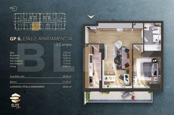 Apartament 2 camere de vanzare CLUJ-NAPOCA - Cluj anunturi imobiliare Cluj