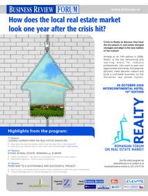 Realty Forum analizează piaţa imobiliară
