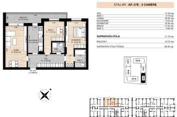 ROND OMV PIPERA - MILUNA RESIDENCE - APARTAMENT 3 CAMERE anunturi imobiliare Bucuresti