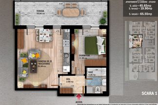 Apartament 2 camere de vânzare Bucuresti - Theodor Pallady