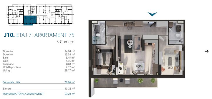 Apartament 3 camere de vanzare CLUJ-NAPOCA - Cluj anunturi imobiliare Cluj