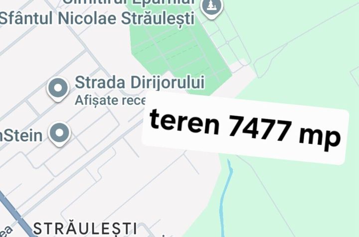 Straulesti str. Nades teren 7477 mp de vanzare anunturi imobiliare Bucuresti