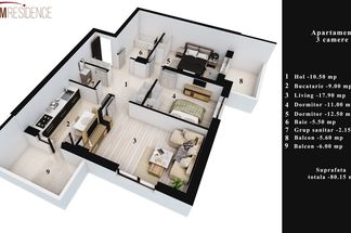 Apartament 3 camere de vânzare Bucuresti - Salaj