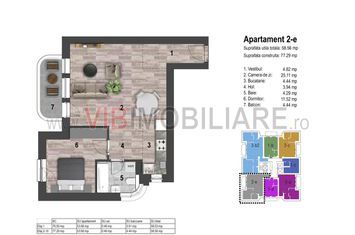 Apartament 2 camere tip 2 E - SUT 58,56 - Tineretului Park 2 anunturi imobiliare Bucuresti