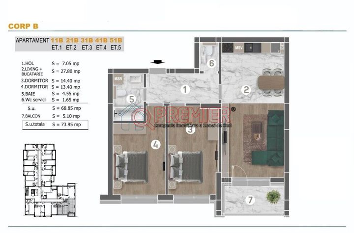 Berceni - 3 camere lux - pret promotional anunturi imobiliare Bucuresti