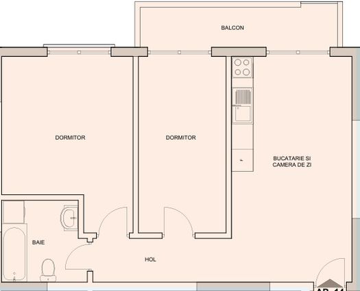 Apartament 3 camere Sibiu, 68 mp