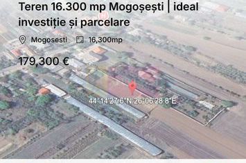 Teren 16.300 mp Mogoșești | ideal investiție și parcelare anunturi imobiliare Giurgiu
