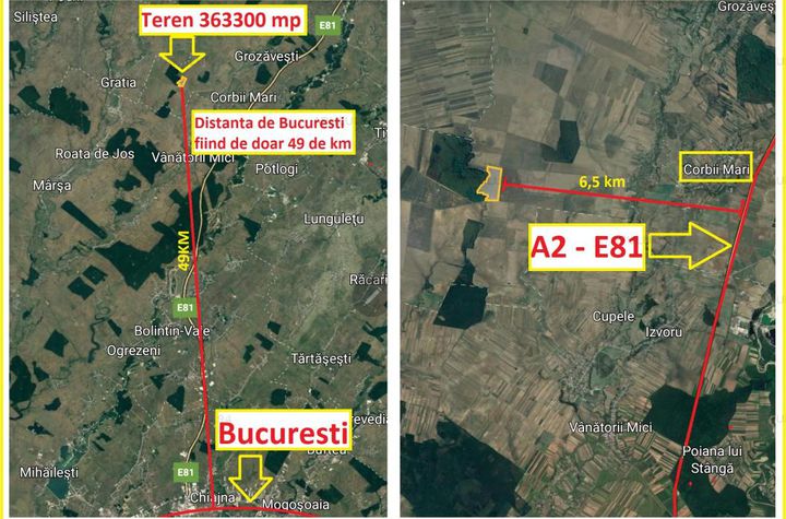 Teren Extravilan de vanzare CORBII MARI - Dambovita anunturi imobiliare Dambovita