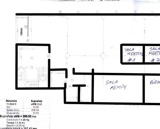 Birou Clasa A Centru Civic, 270 mp