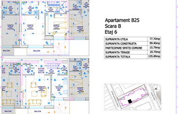 Apartament 3 camere duplex etaje