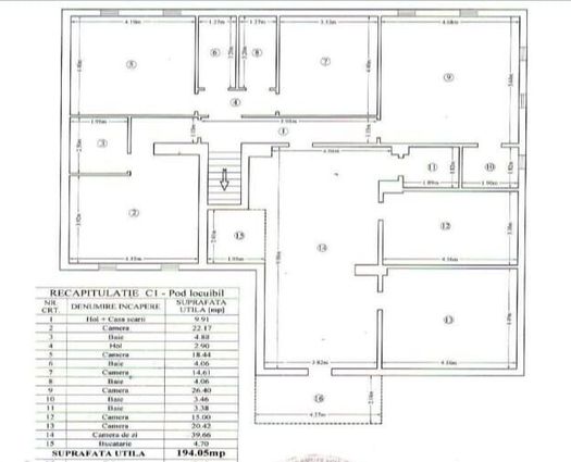 Casă 15 cam Pacurari, 535 mp