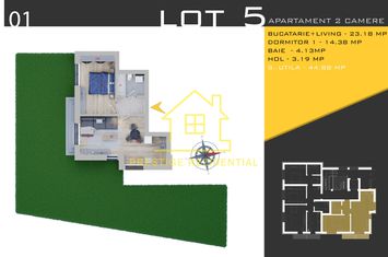 Apart.FINALIZAT bloc nou-2 Camere-62mp si curte 133 mp-bloc Premium-Titan-Pallady anunturi imobiliare Bucuresti
