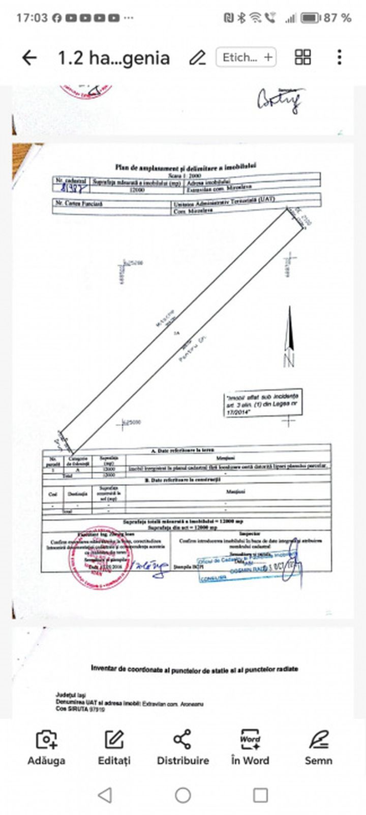 Teren de vanzare PROSELNICI - Iasi anunturi imobiliare Iasi
