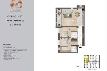 Apartament (2-C1) de vânzare cu 3 camere, în Ansamblu Rezidential Campina anunturi imobiliare Prahova