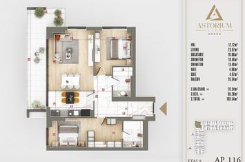 Apartament 3 camere  decomandat  Astorium life Bloc A anunturi imobiliare Bucuresti
