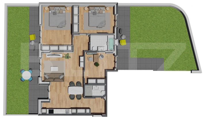 Apartament 4 camere de vanzare FLORESTI - Cluj anunturi imobiliare Cluj