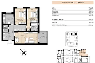 Apartament 3 camere de vânzare Bucuresti - Pipera