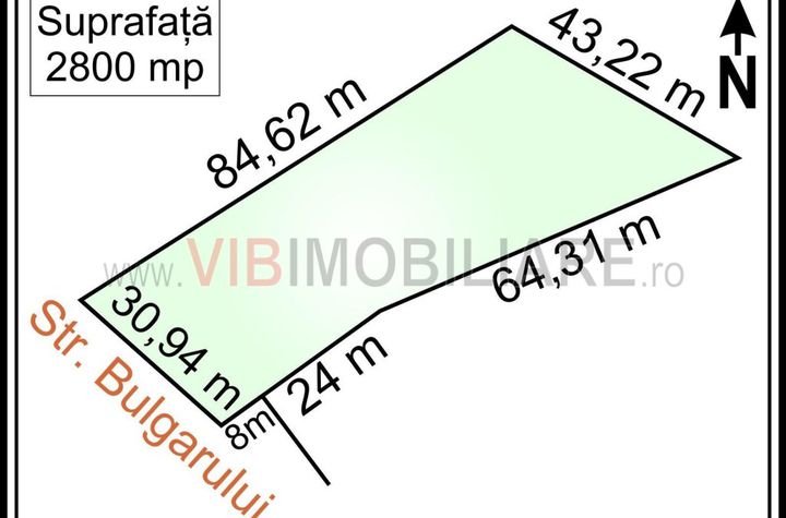 Magurele, Varteju - Str. Bulgarului, teren intravilan, suprafata 2.800 mp anunturi imobiliare Bucuresti