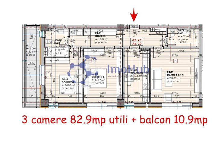 Copou - Sadoveanu | 3 camere 94mp | Spatios - Luminos anunturi imobiliare Iasi