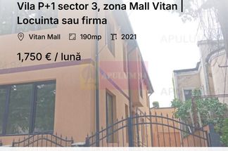 Vilă 4 cam de închiriat Bucuresti - Vitan