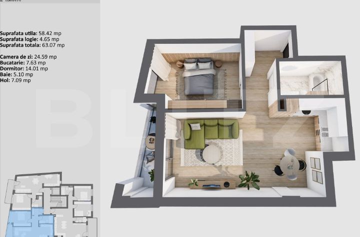 Apartament 2 camere de vanzare CLUJ-NAPOCA - Cluj anunturi imobiliare Cluj