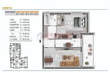 2 camere luminos Cavar Berceni - Postalionului anunturi imobiliare Bucuresti