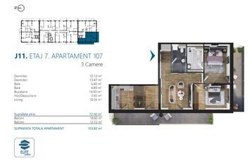 Apartament 3 camere de vanzare CLUJ-NAPOCA - Cluj anunturi imobiliare Cluj