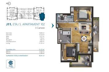 Apartament 3 camere de vanzare CLUJ-NAPOCA - Cluj anunturi imobiliare Cluj