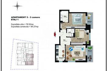 Apartament 3 camere de vanzare SALAJAN - Bucuresti anunturi imobiliare Bucuresti