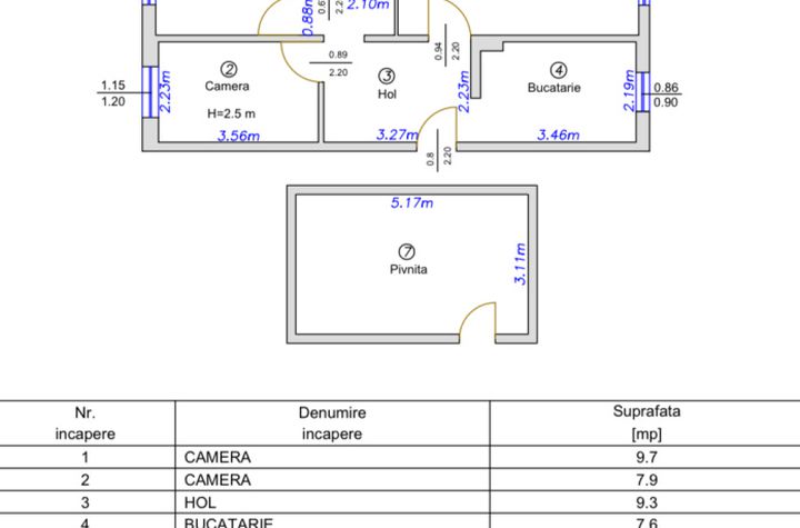 Apartament 3 camere de vanzare VALEA AURIE - Sibiu anunturi imobiliare Sibiu