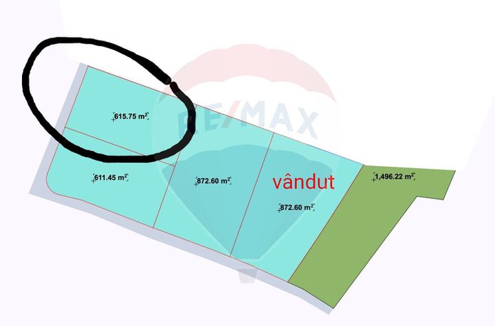 Parcelă 615 mp conform PUG revizuit | Chinteni | UTR Locuințe rurale anunturi imobiliare Cluj
