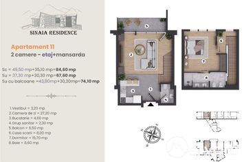 Apartament 2 camere de vanzare SINAIA - Prahova anunturi imobiliare Prahova