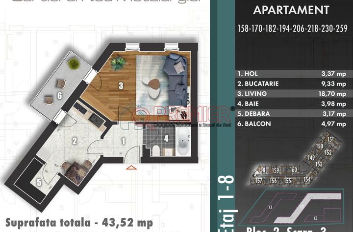 Sector 4 - Metalurgiei Park - Garsoniera cu camara anunturi imobiliare Bucuresti